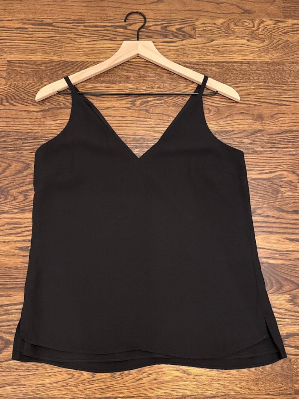 White House Black Market/WHBM Black Layered Chiffon V-Neck Cami Tank Top XS